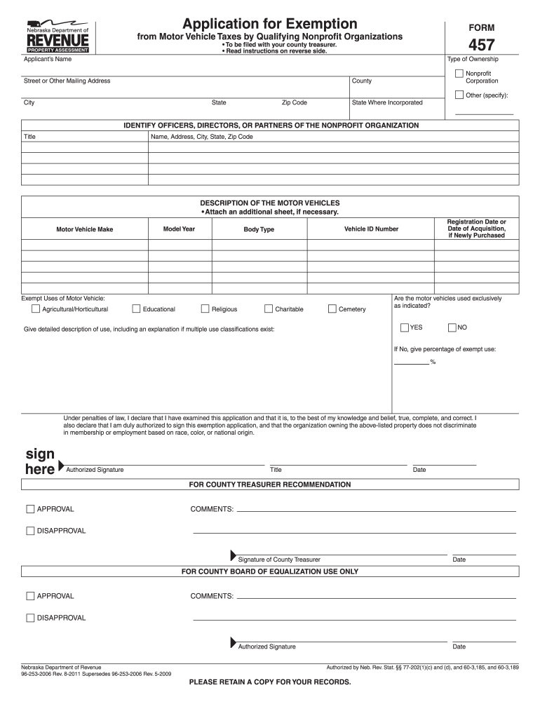 Get and Sign Ne 457  Form 2011
