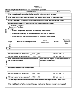 Pdsa Blank Template  Form