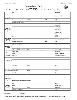 Northernstar Council Accident Report Form