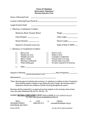 Mooring Inspection Form