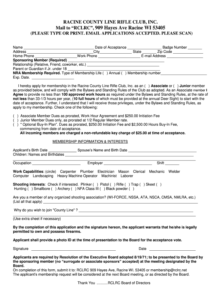 Rclrc  Form