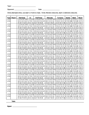 Team Opponent Date Circle Attempted Shots Use Slash  Form