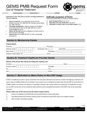 Gems Chronic Forms