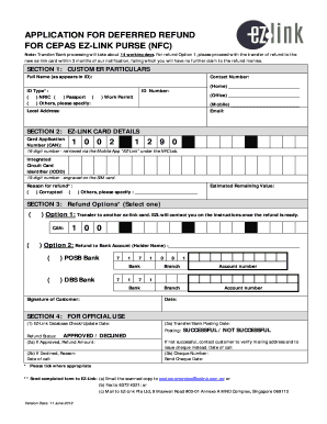 Application for NFC Refund FORM 11Jun12 EZ Link NFC