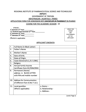 Ripsat Application Forms