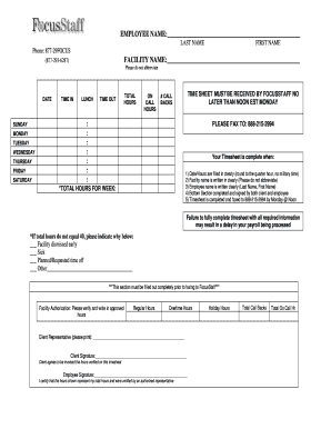 Allied Universal Time Sheet  Form