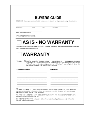 As is Agreement  Form