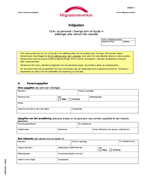 Get and Sign Migrationsverket Inbjudan Form 2020-2022