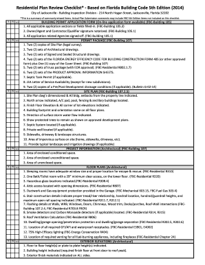 Building Code Analysis Checklist  Form