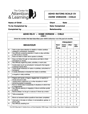 Adhd Rs PDF  Form