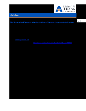  N3632 off Campus AP BSN Syllabus Syllabus the University of Texas at Arlington College of Nursing Undergraduate Program NURS 363 2014-2024