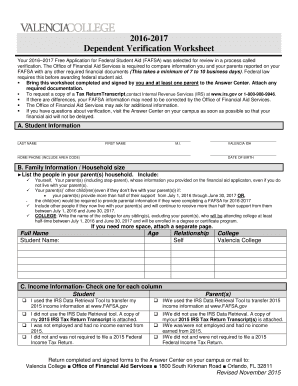  Valencia Worksheet 2016-2024