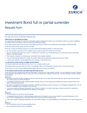 Sterling Bond Withdrawal Form