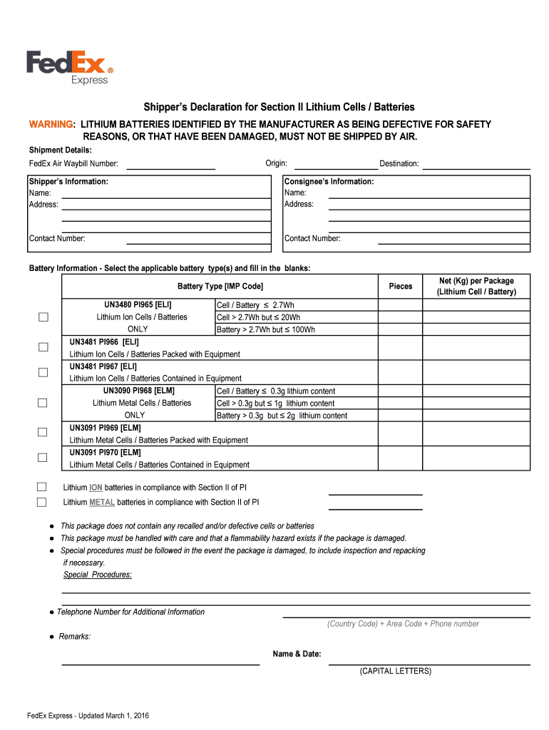  Declaration Batteries 2016-2024