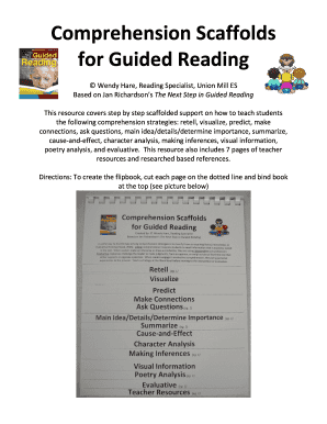 Comprehension Scaffolds for Guided Reading BLessonPathsb  Form