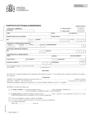 Hoja De Contrato De Trabajo  Form