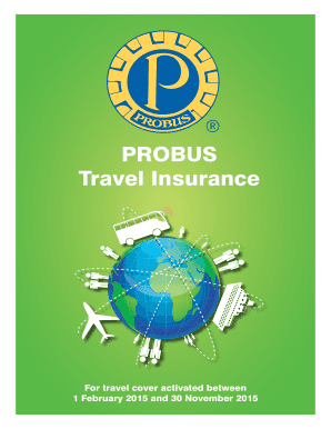 Probus Travel Insurance Application Form