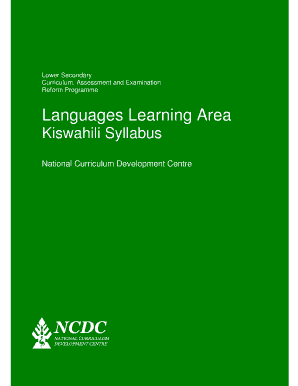 Ncdc Kiswahili Textbook PDF  Form