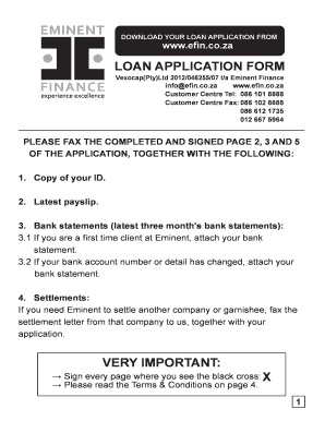 Eminent Finance  Form