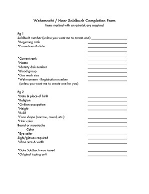 Soldbuch PDF  Form