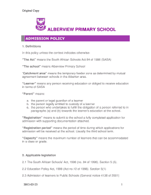 Alberview Primary School  Form