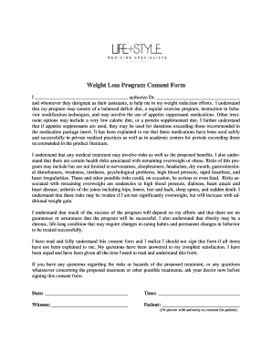 Weight Loss Program Consent Form BShopifyb