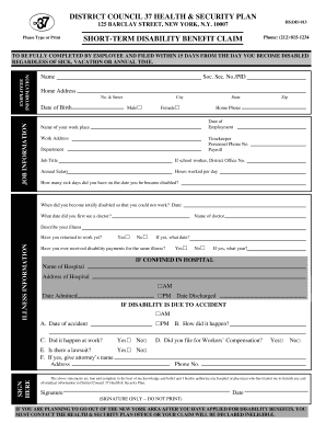 Dc37 Disability Form