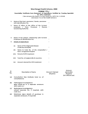 Wbhs Latest Reimbursement Form C1 C2 C3 C4