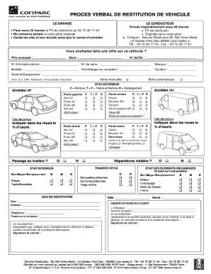 Mod Le Pv Restitution V Hicule  Form