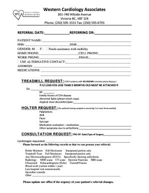 Western Cardiology Referral Form