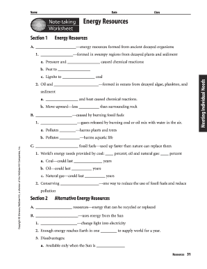 Note Taking Practice Worksheets PDF  Form
