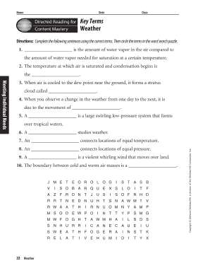 Directed Reading for Content Mastery Overview Solutions Answer Key  Form