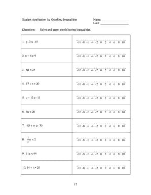 Student Application 1a Graphing Inequalities  Form