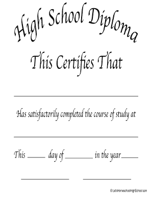 Fillable Diplomas  Form