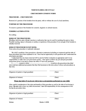 Circumcision Consent Form Template