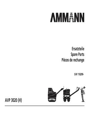Ammann Avp 3020 Ersatzteilliste PDF  Form