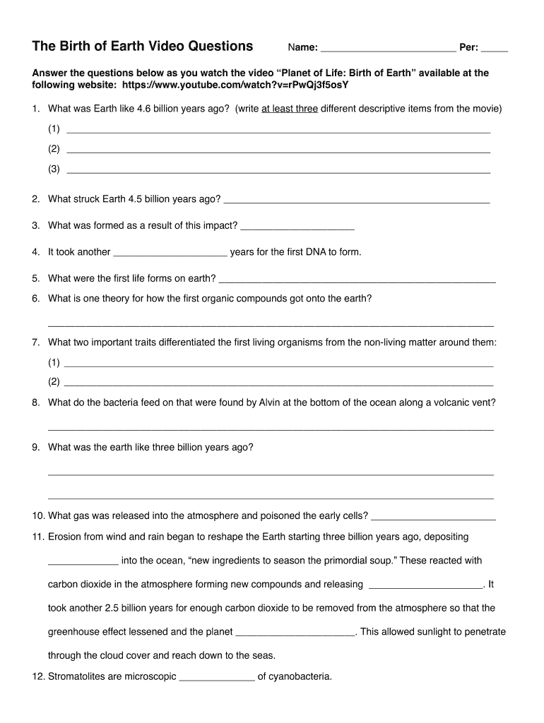 Planet Earth The Living Machine Worksheet Answers - Free Worksheet Template