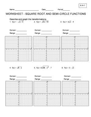 Square Root and Semicircle Functions  Form