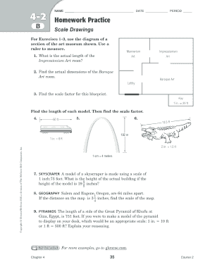 Lesson 4 Homework Practice Scale Drawings Answer Key  Form