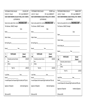 College Challan Form