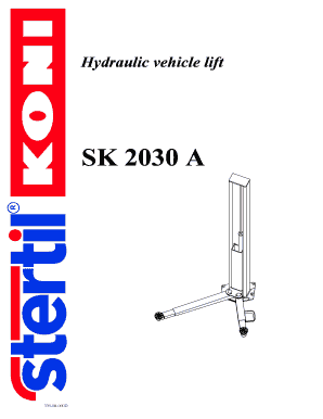 Stertil Koni Sk 2030 Manual  Form