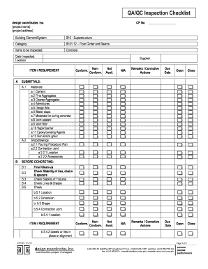 Qa Qc Form