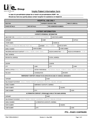 Impilo Patient Information Form Bthefacebbcobbzab Theface Co