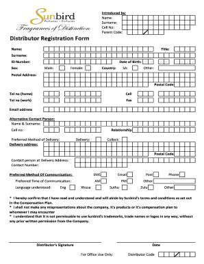 Sunbird Login  Form