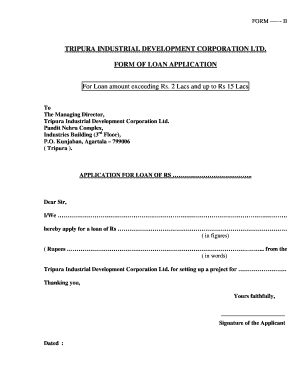 Tidc Tripura  Form