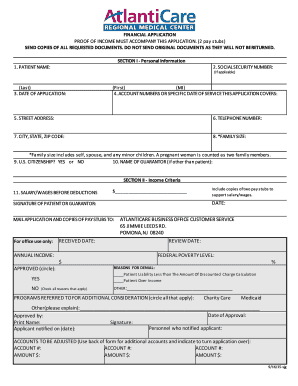 Financial Assistance Application Form AtlantiCare Atlanticare