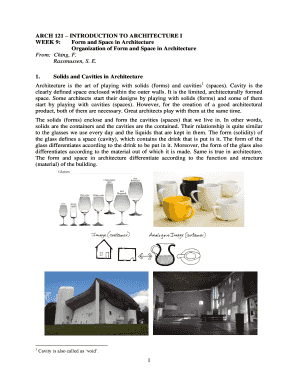 INTRODUCTION to ARCHITECTURE I WEEK 9 Form and Space in Arch121 Cankaya Edu