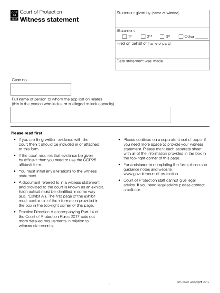 Example of Completed Cop24 Form