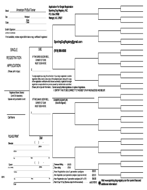 Sporting Dog Registry  Form