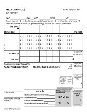 CICO Daily Report Form Garrard Kyschools